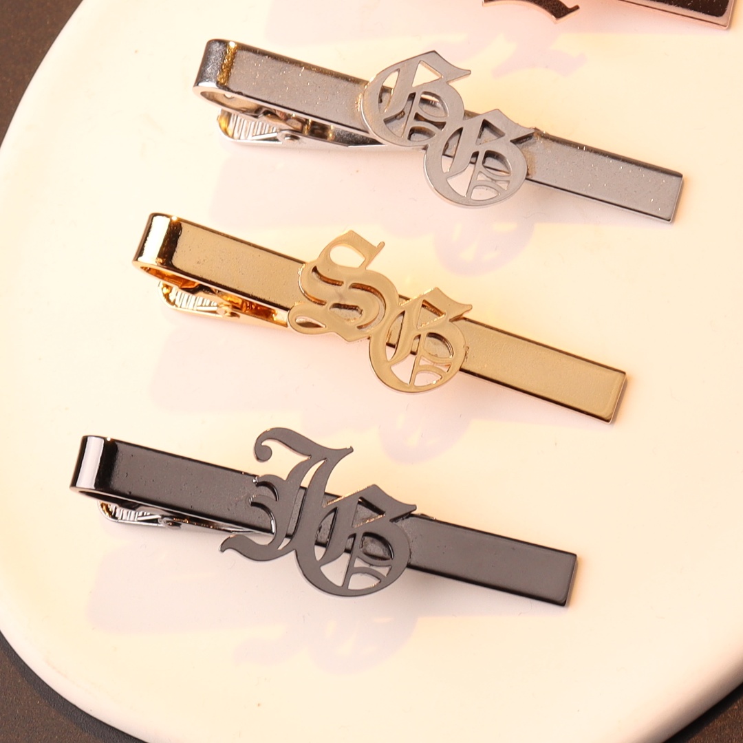 Men Accessories Name - Пользовательское имя, инициалы, зажим для галстука