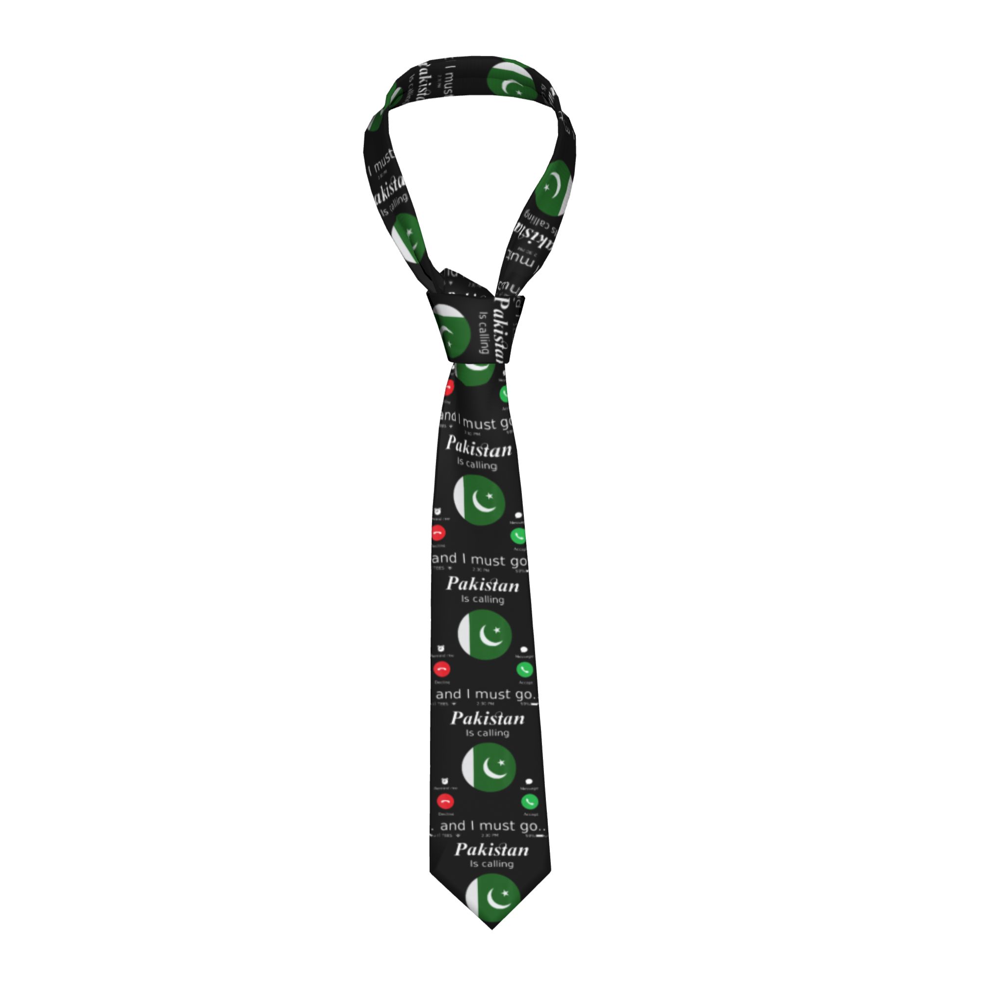 Men Accessories In Pakistan - Галстук с флагом Пакистана: Мужской ретро-галстук