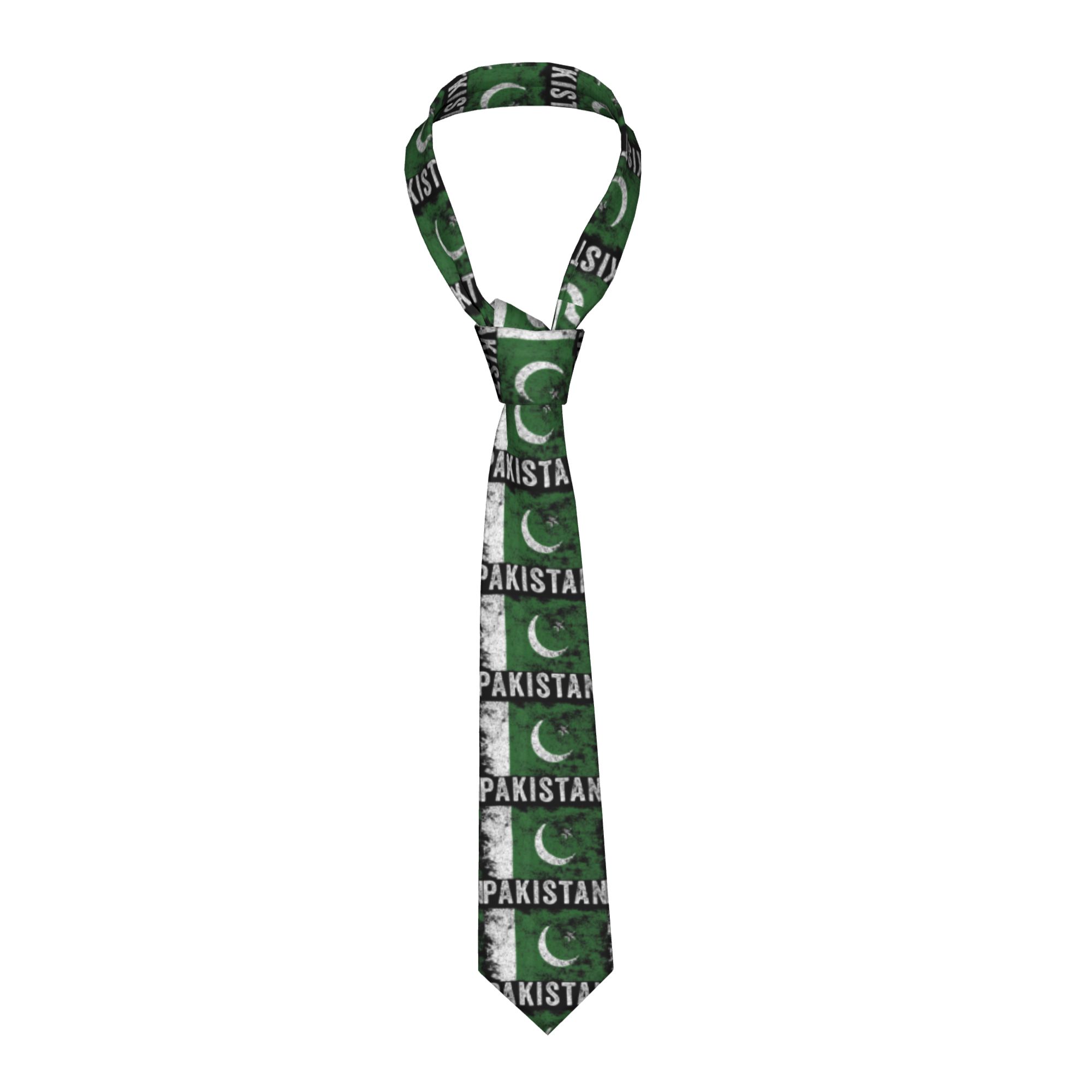 Men Accessories In Pakistan - Галстук с изображением флага Пакистана в