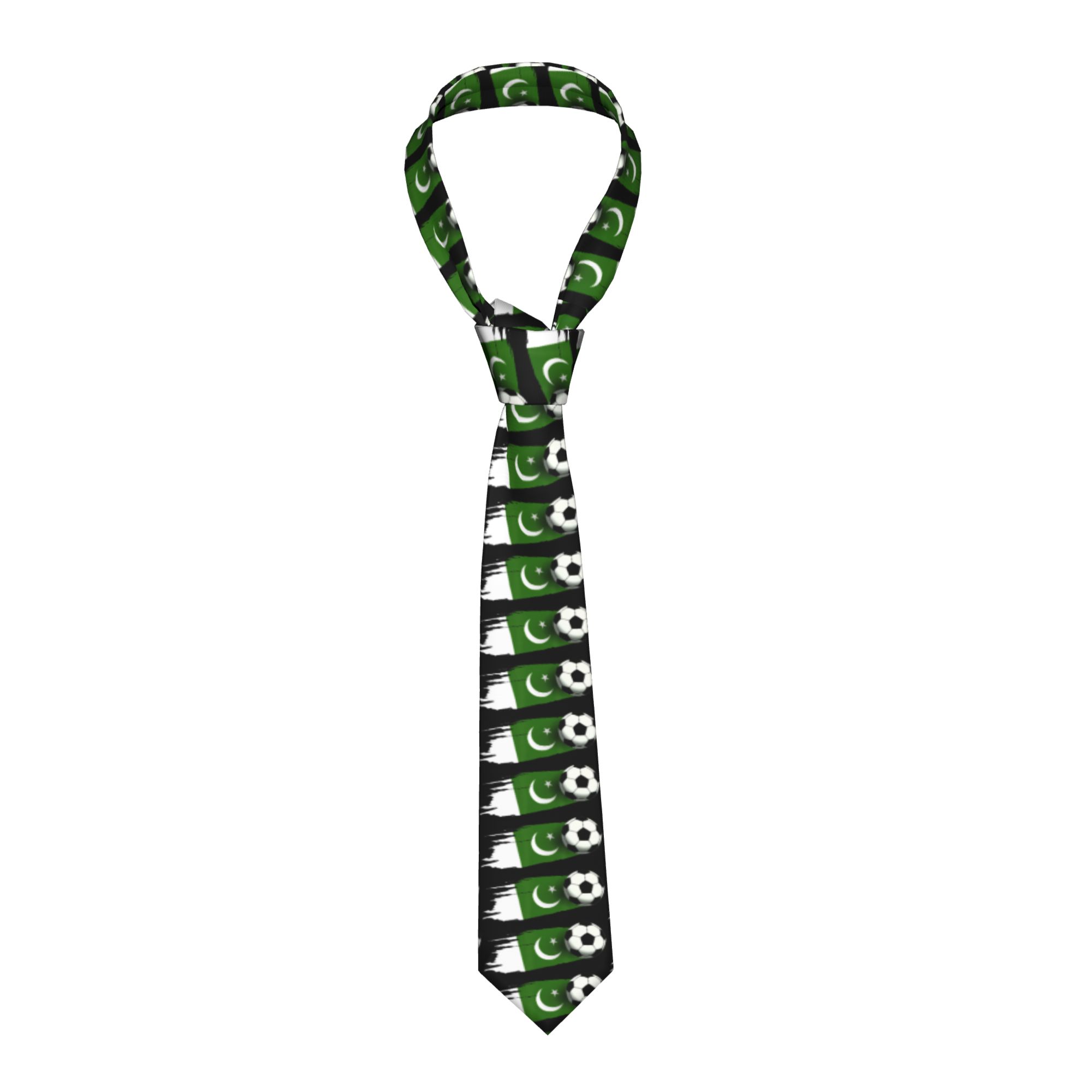 Men Accessories In Pakistan - Мужской галстук с флагом Пакистана, футбольный
